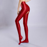 M-XL Glossy Shiny Nylon Crotchless Pantyhose Open Crotch Collant Leggings Tights Sexy Stocking Fitness Legging Strumpfhose Panty XX71200