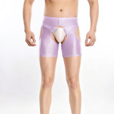 Mens Sexy See-through Crotchless Boxer Shorts Sissy Panties Lingerie Stretchy Open Crotch Underwear Underpants Club Nightwear XX70653