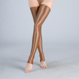 Sexy Women OIl GLossy Shiny High Stocking Satin Smooth Vintage Tight Shaping Stockings Overknee Dance Wear Candy Color XX90153