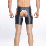 Mens Sexy See-through Crotchless Boxer Shorts Sissy Panties Lingerie Stretchy Open Crotch Underwear Underpants Club Nightwear XX70653