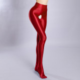 M-XL Glossy Shiny Nylon Crotchless Pantyhose Open Crotch Collant Leggings Tights Sexy Stocking Fitness Legging Strumpfhose Panty XX71200