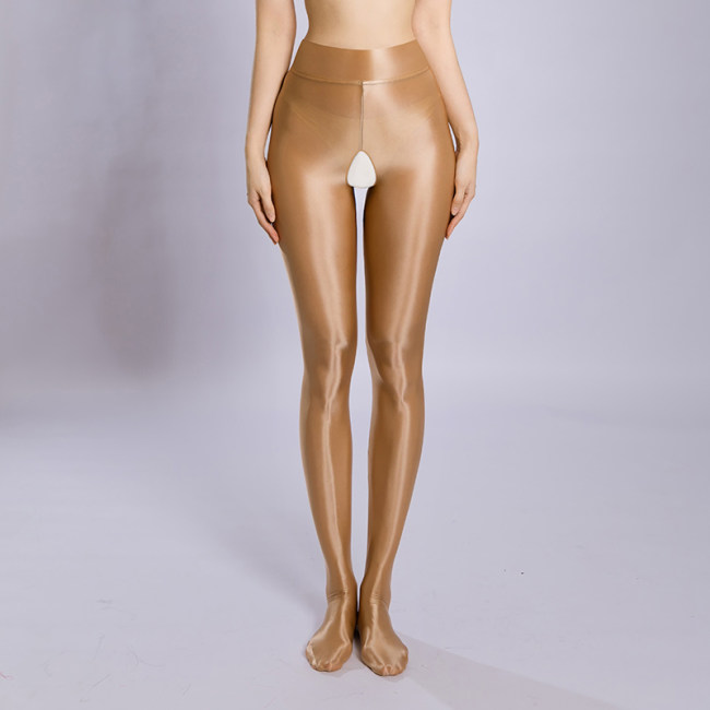 M-XL Glossy Shiny Nylon Crotchless Pantyhose Open Crotch Collant Leggings Tights Sexy Stocking Fitness Legging Strumpfhose Panty XX71200