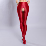 M-XL Glossy Shiny Nylon Crotchless Pantyhose Open Crotch Collant Leggings Tights Sexy Stocking Fitness Legging Strumpfhose Panty XX71200