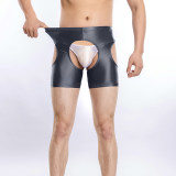 Mens Sexy See-through Crotchless Boxer Shorts Sissy Panties Lingerie Stretchy Open Crotch Underwear Underpants Club Nightwear XX70653
