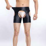 Mens Sexy See-through Crotchless Boxer Shorts Sissy Panties Lingerie Stretchy Open Crotch Underwear Underpants Club Nightwear XX70653