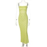 Ditsy Floral Spaghetti Strap Midi Dress Cowl Neck Bodycon Summer Holiday Dress DMS2287