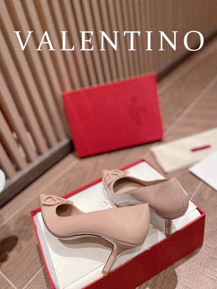 Valentino Vlogo Signature Patent Leather Slingback Pumps Size 35-41 4-Color