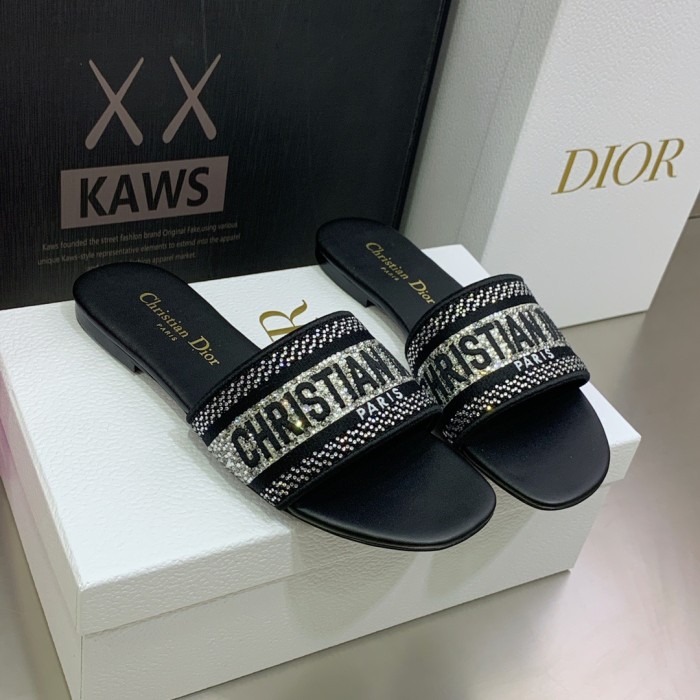 Dior Dway With Diamond Slippers Size 35-41 7-Color