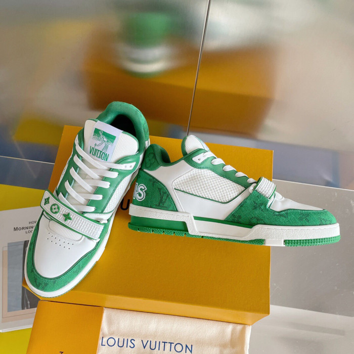Louis Vuitton LV Trainer Velcro Strap Sneaker Size 39-45 5-Color