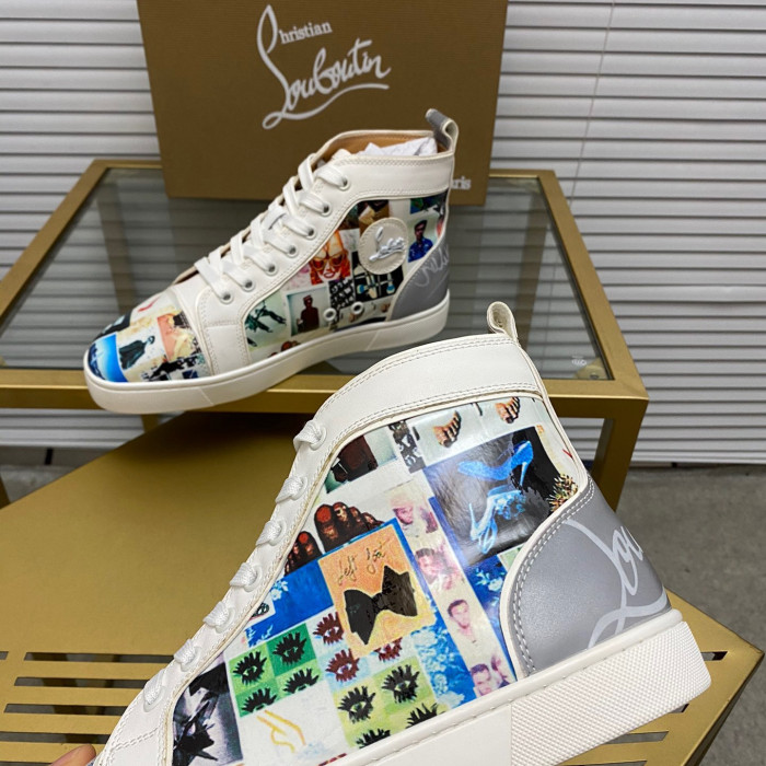 Christian Louboutin Fun Louis High-Top Sneaker Size 36-46 4-Color