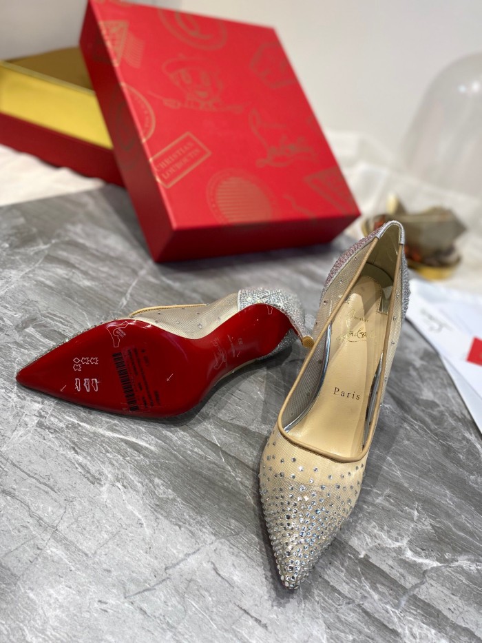 Christian Louboutin Follies Strasss Pumps Size 35-41 3-Color