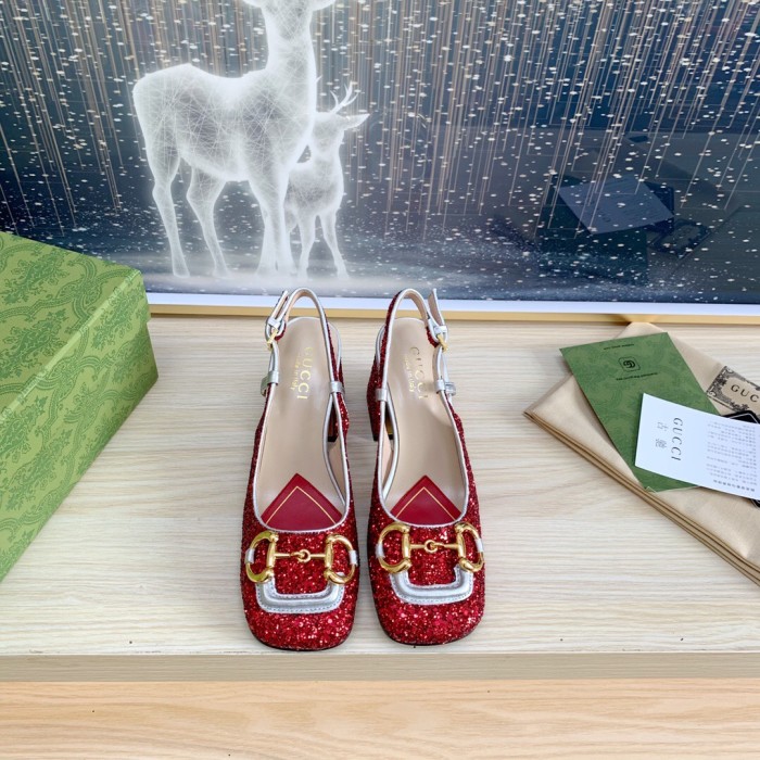 Gucci Slingback With Horsebit Pumps Size 35-41 5-Color
