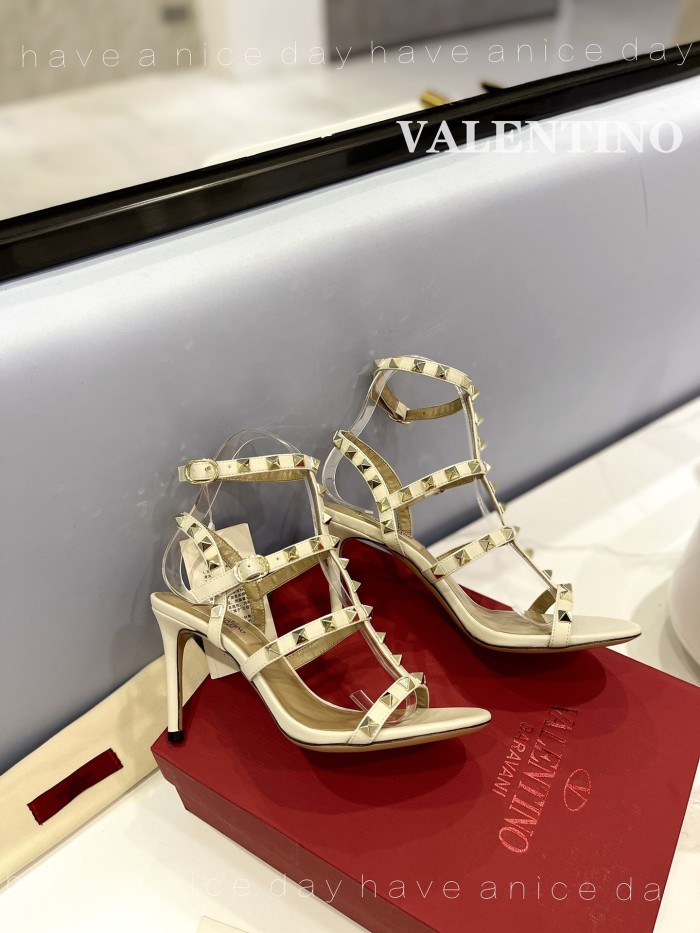 Valentino Rockstud Calfskin Ankle Strap Pumps Size 35-41 4-Color
