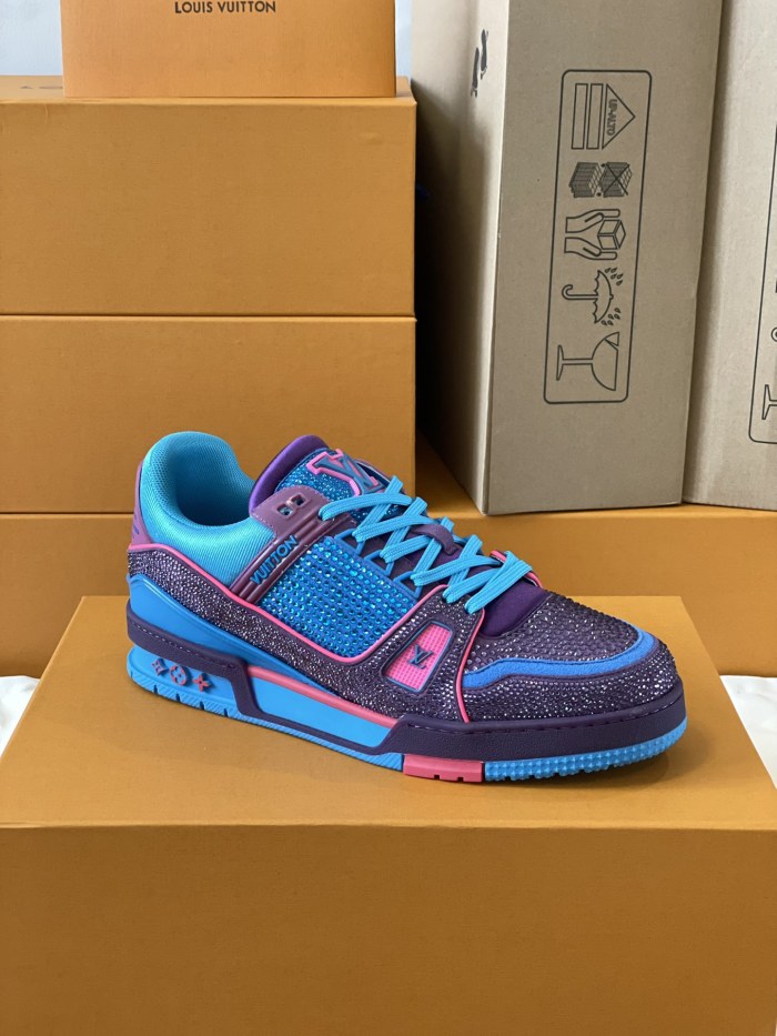Louis Vuitton LV Trainer Diamond Sneaker Size 36-46