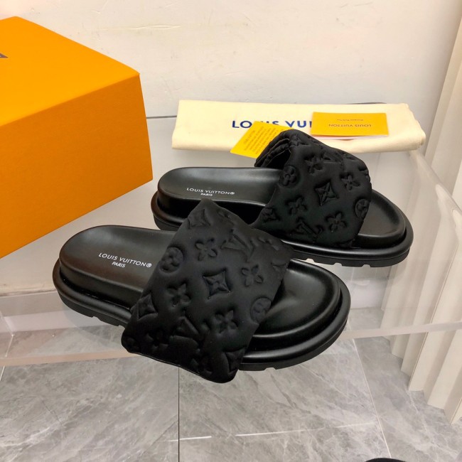 Louis Vuitton Pool Pillow Flat Comfort Slippers Size 36-41 9-Color