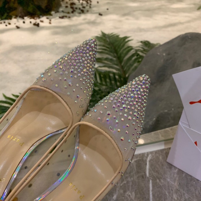 Christian Louboutin Follies Strasss Pumps Size 35-41 5-Color