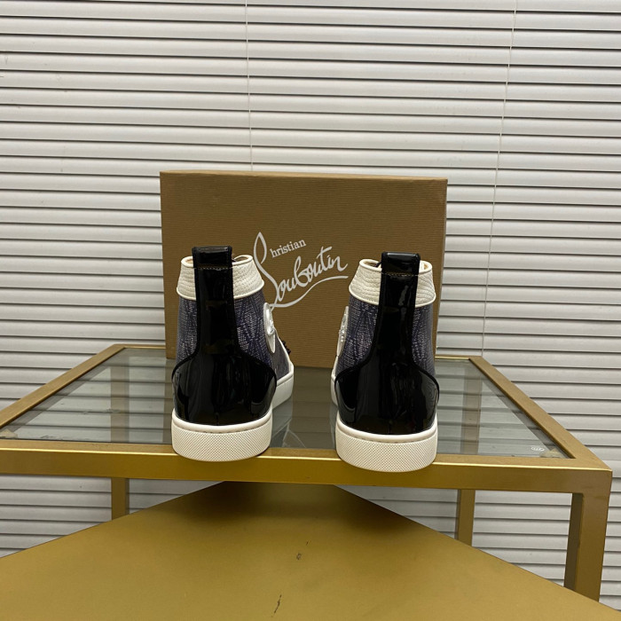 Christian Louboutin Lou Spikes High-Top Sneaker Size 36-46 9-Color