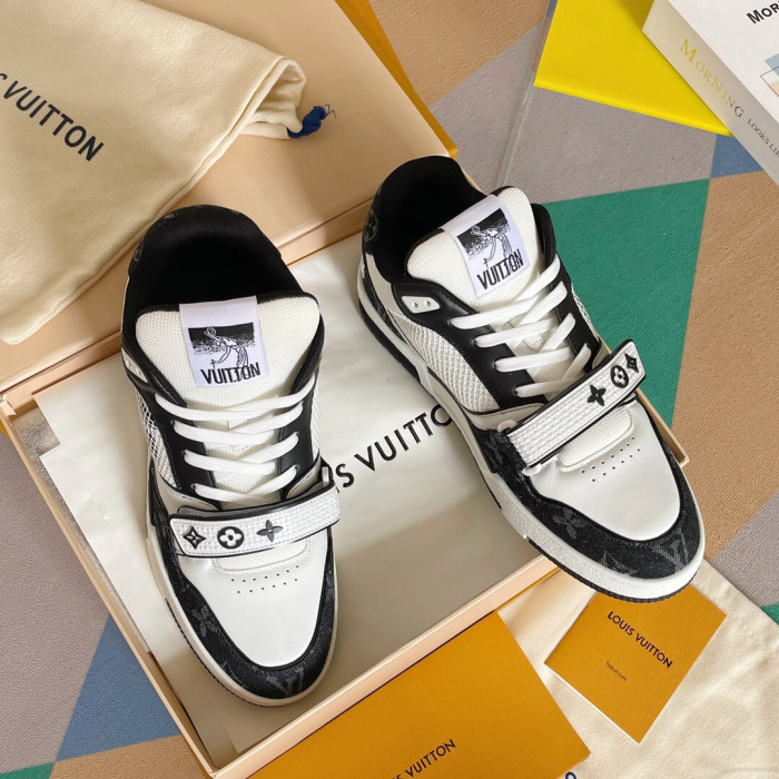 Louis Vuitton LV Trainer Velcro Strap Sneaker Size 39-45 5-Color
