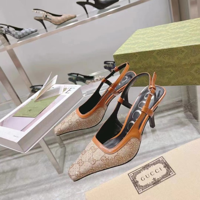Gucci GG Slingback Pumps Size 35-41 4-Color
