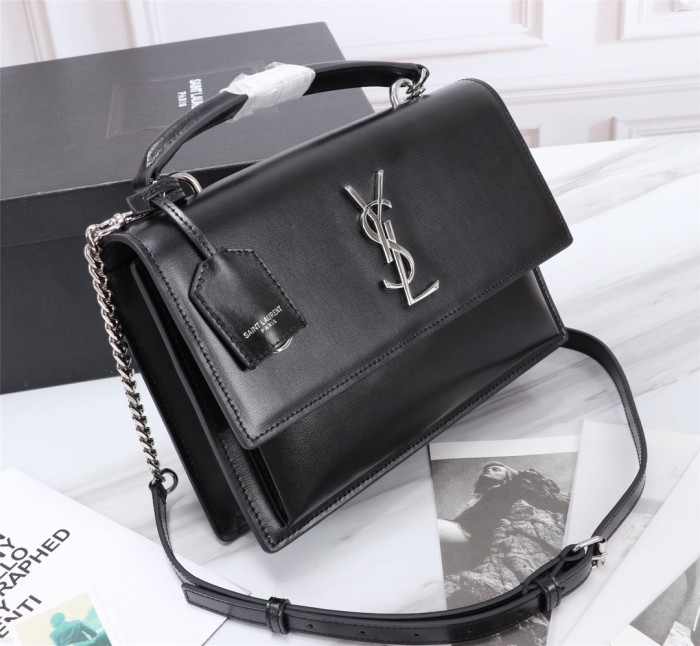 YSL Medium Sunset Women Shoulder Bags Size 25*18*5cm