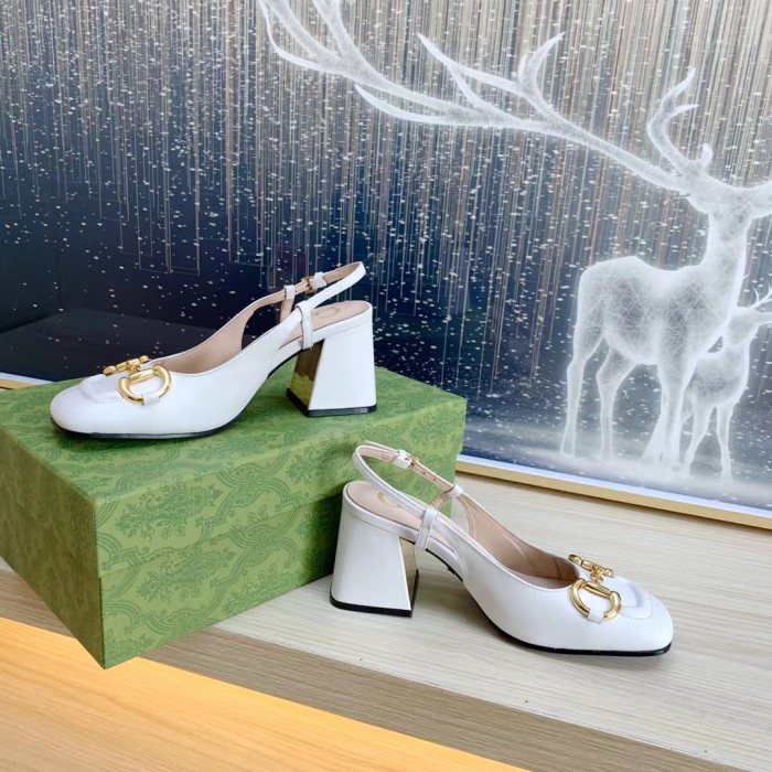 Gucci Slingback With Horsebit Pumps Size 35-41 4-Color