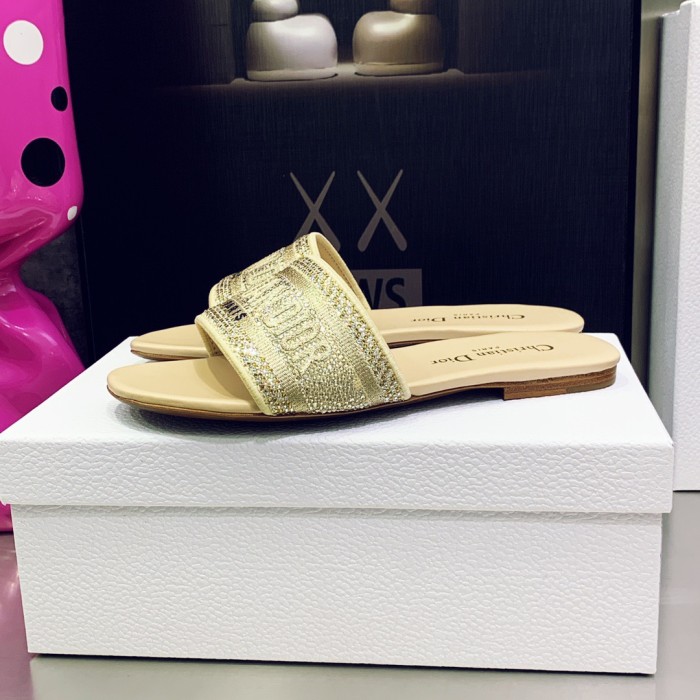 Dior Dway With Diamond Slippers Size 35-41 7-Color