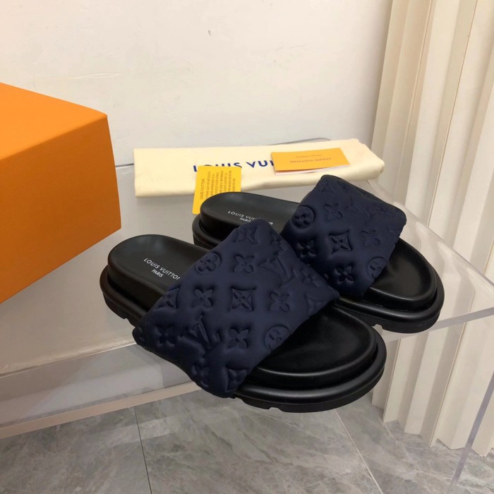Louis Vuitton Pool Pillow Flat Comfort Slippers Size 36-41 9-Color