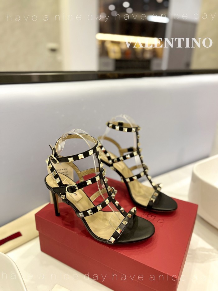 Valentino Rockstud Calfskin Ankle Strap Pumps Size 35-41 4-Color