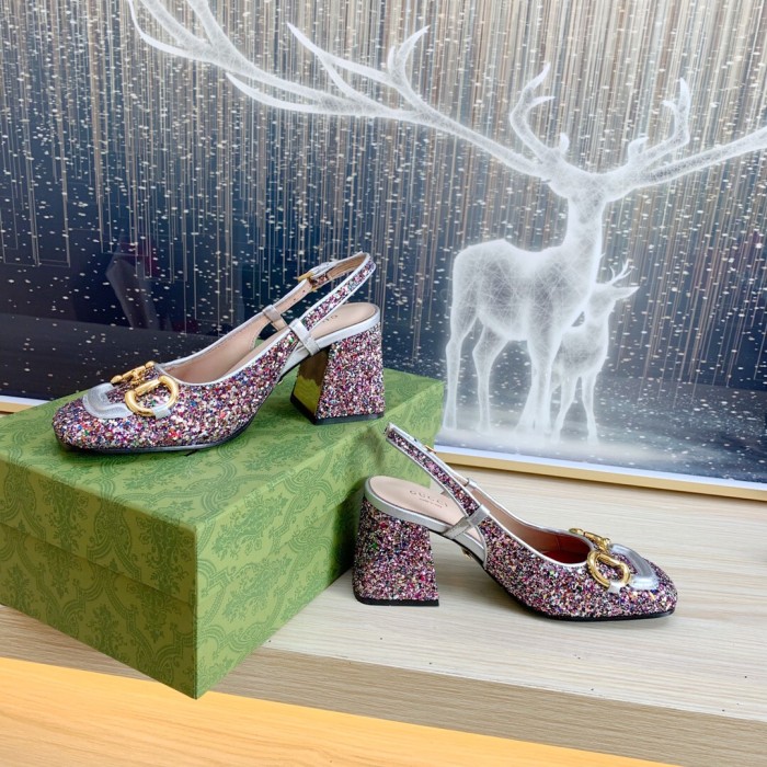Gucci Slingback With Horsebit Pumps Size 35-41 5-Color