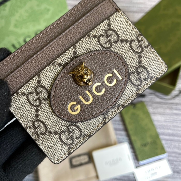 Gucci Neo Vintage GG Supreme card case Size 10*7cm Style: 597557