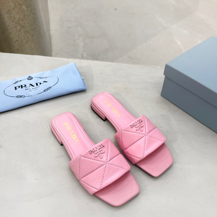 Prada Quilted Leather Slippers Size 35-41 5-Color