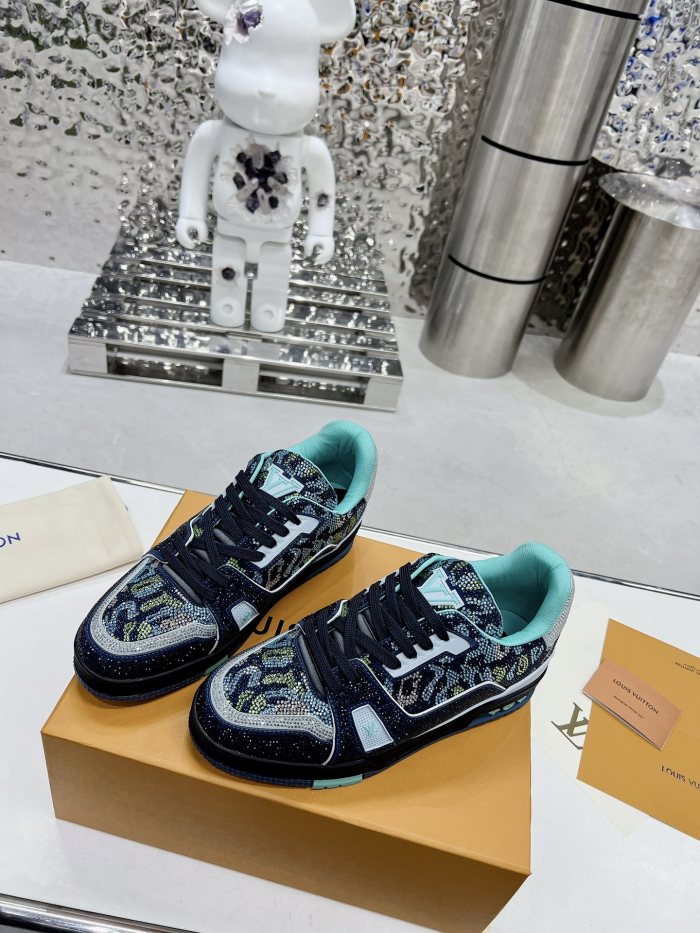 Louis Vuitton LV Trainer Diamond Sneaker Size 36-46