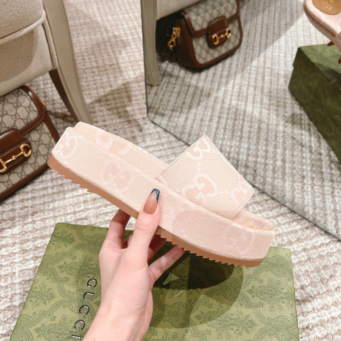 Gucci Platform Sandal Slippers Size 36-45 4-Color