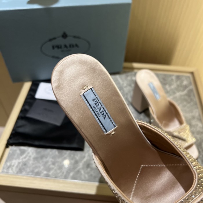 Prada Satin Pumps with Crystals Size 35-41 9-Color