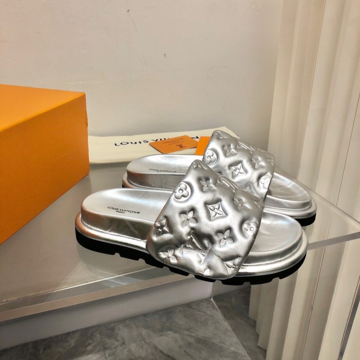 Louis Vuitton Pool Pillow Flat Comfort Slippers Size 36-41 9-Color