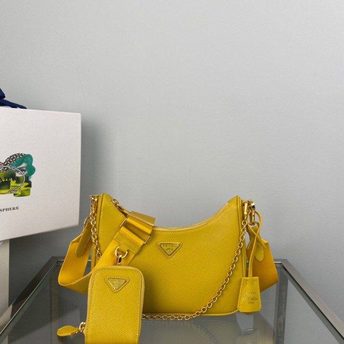 Prada 1BH204 Redition 2005 Women Bags Leather 22*18*6cm