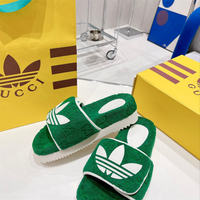 Gucci x Adidas GG Platform Sandal Slippers Size 36-45 5-Color