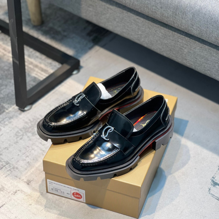 Christian Louboutin CL Moc Lug Strass Loafers Size 39-45 3-Color
