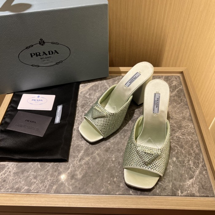 Prada Satin Pumps with Crystals Size 35-41 9-Color