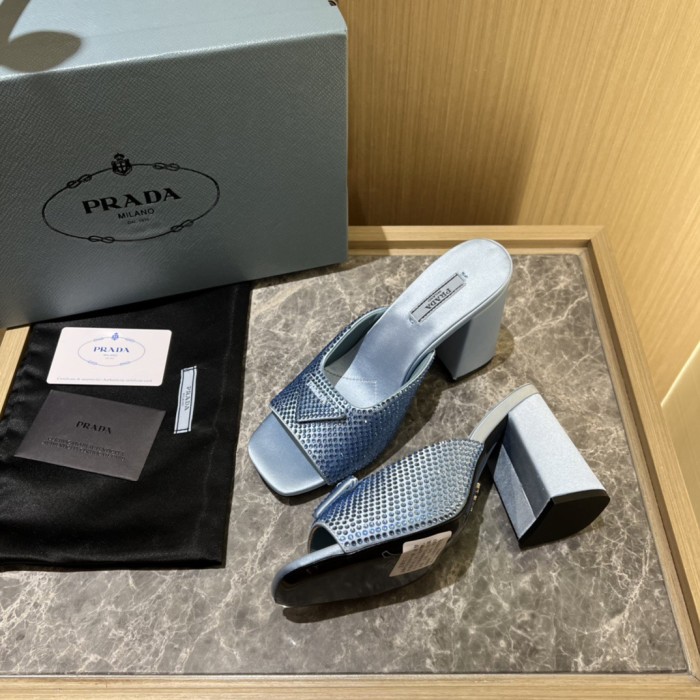 Prada Satin Pumps with Crystals Size 35-41 9-Color