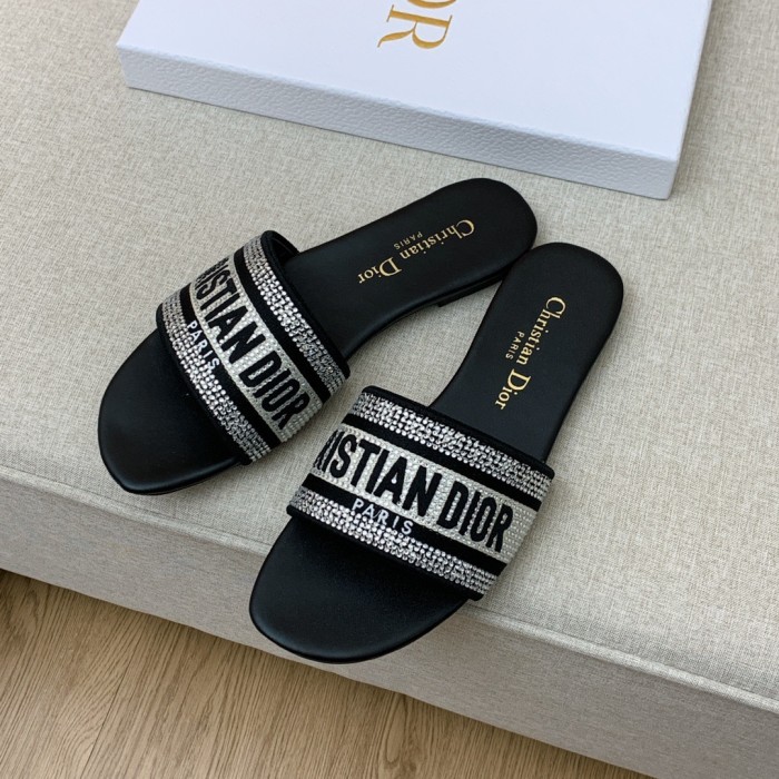 Dior Dway With Diamond Slippers Size 35-41 7-Color
