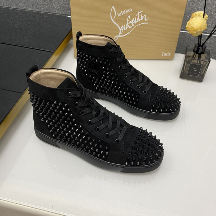 Christian Louboutin Louis Spikes High-Top Sneaker Size 36-46 4-Color
