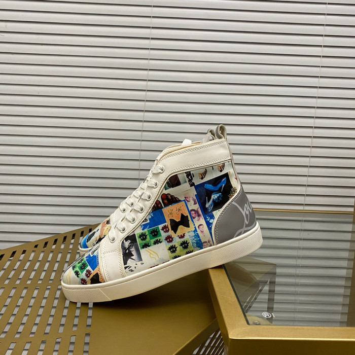 Christian Louboutin Fun Louis High-Top Sneaker Size 36-46 4-Color