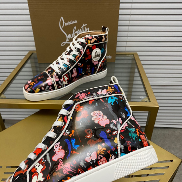 Christian Louboutin Fun Louis High-Top Sneaker Size 36-46 4-Color