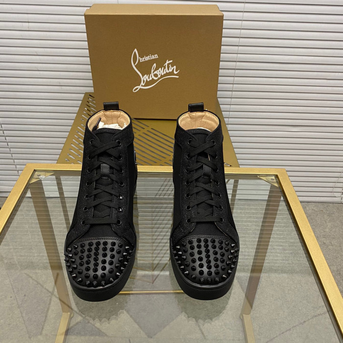 Christian Louboutin Lou Spikes High-Top Sneaker Size 36-46 10-Color