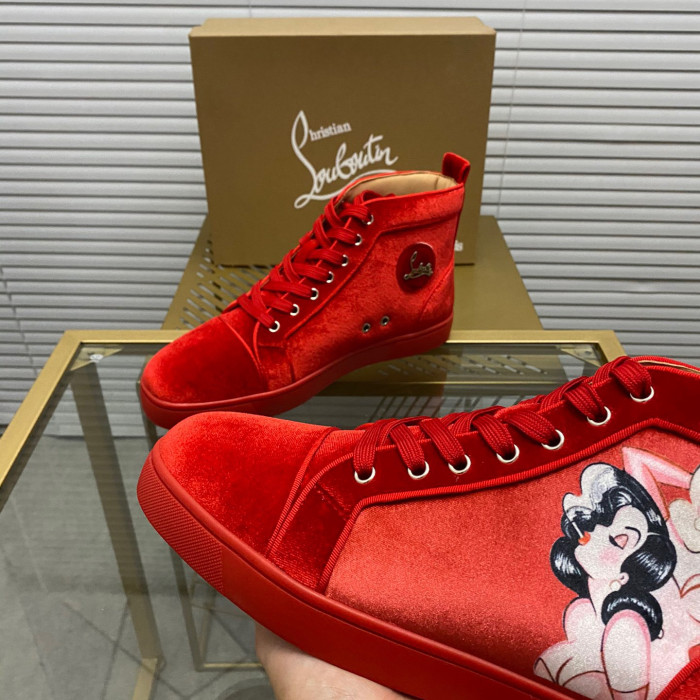 Christian Louboutin Louis High-Top Sneaker Size 36-46 7-Color
