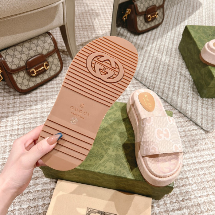 Gucci Platform Sandal Slippers Size 36-45 4-Color