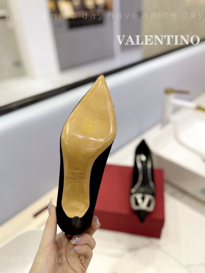 Valentino Vlogo Signature Satin Slingback Pumps Size 35-41 5-Color