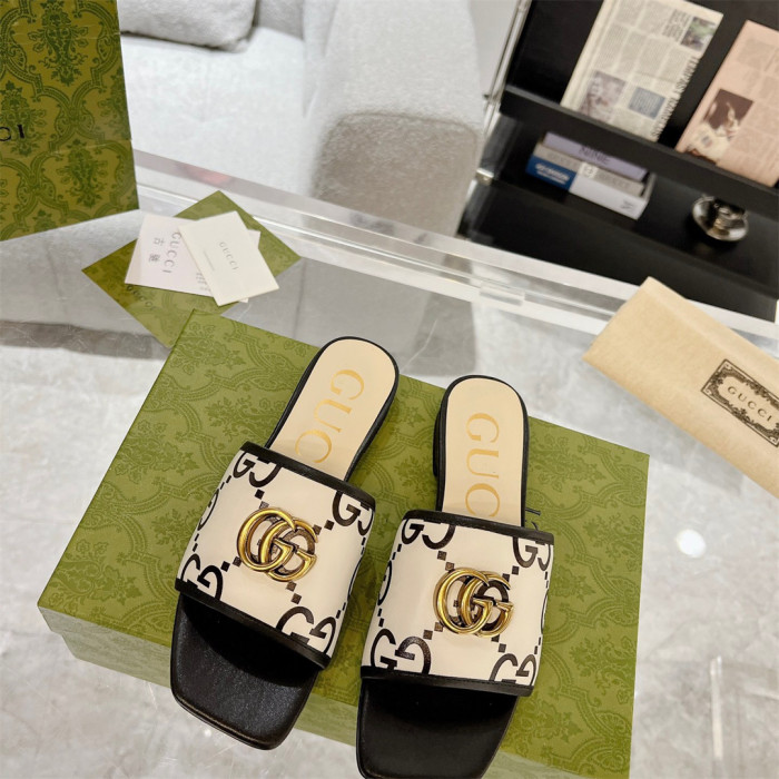 Gucci Slippers with Double G Size 36-41 6-Color