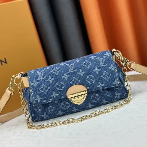 Louis Vuitton M45859 Favorite Denim Cowboy Shoulder Bags Size 24*14*9cm